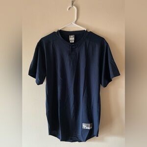 Holloway  Short Sleeve Navy Blue 2-Button Diamond Jersey Size Small NWT